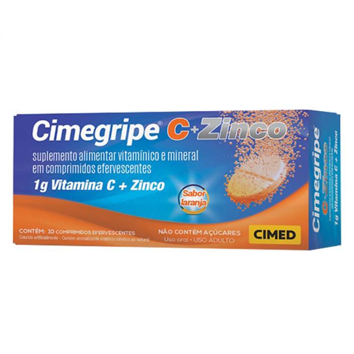 Cimegripe C + Zinco caixa com 10 comprimidos efervescentes